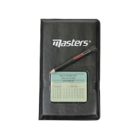 Masters Deluxe ScoreCard Halter, Handicap Rechner und Bleistiftl Black