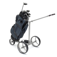 TiCad Liberty Elektro Golf Trolley aus Titan Drehgriffsteuerung mit Sportler Akku (36-Loch) inkl. Golfschirm, Schirmhalter und Scorecard Halter