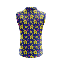 Golf Rowdies Frauen Polo-Shirt &quot;Flower Skull&quot; , sleeveless