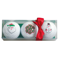 Sportiques 3 Weihnachts-Golfbälle mit verschiedenen...