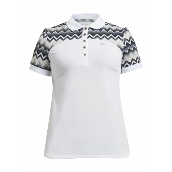 R&ouml;hnisch Element Block Poloshirt Golfbekleidung Damen Zigzag Sand XXL