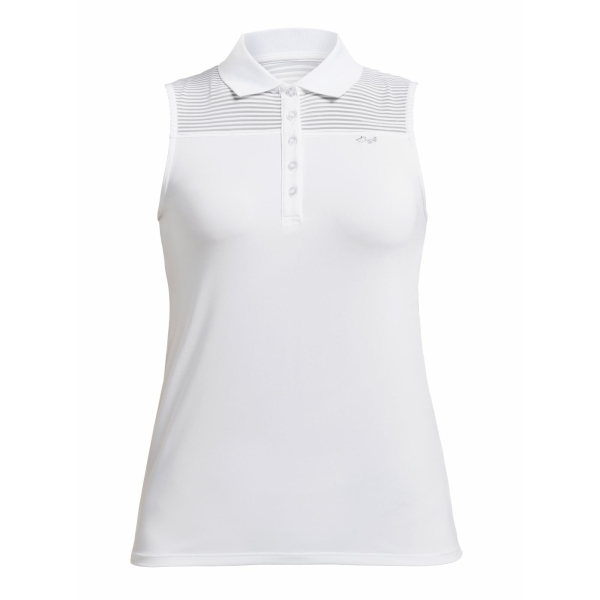 R&ouml;hnisch Miko Sleeveless Poloshirt Golfbekleidung Damen Wei&szlig; L