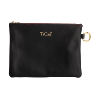 TiCad Clutch MEDIUM aus Leder Schwarz