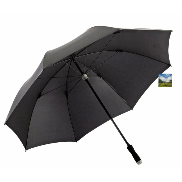 Golf-Regenschirm birdiepal telescopic, schwarz, verlängerbarer Schaft
