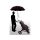 Golf-Regenschirm birdiepal telescopic, schwarz, verlängerbarer Schaft