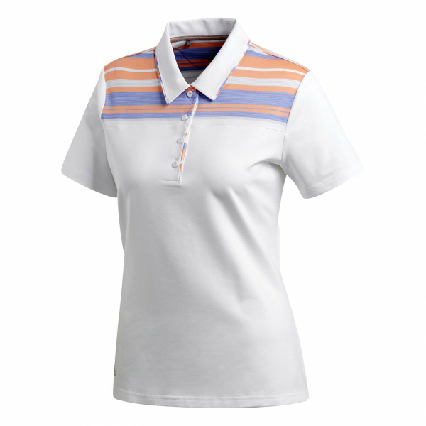 adidas Ultimate 365&nbsp;Merch Stripe Short Sleeve Polo Golf, Damen M wei&szlig;
