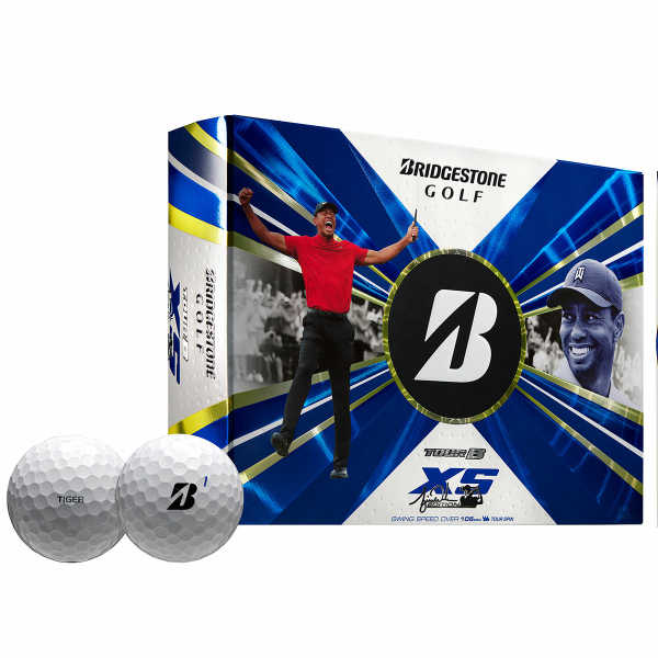 Bridgestone Golf Tour B XS Tiger Woods Golfball, weiß 12 Stück