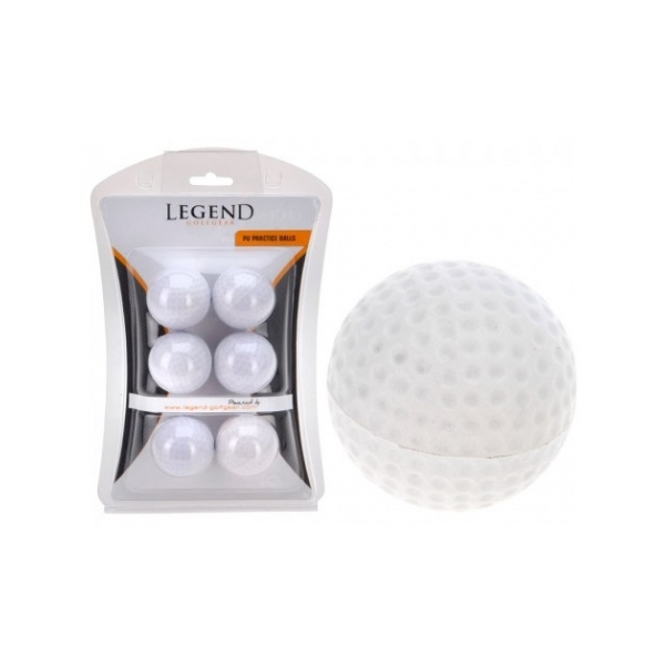 Legend Golf PU Practice Balls 6 Stück Hartschaum Schaumstoffbälle Weiß