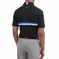 Footjoy Performance Golfshirts Pikée mit zweifarbigem Bruststreifen Herren