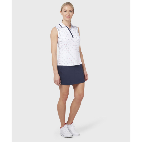 Callaway Golf Allover Geometric Strawberry Polo Poloshirt Damen