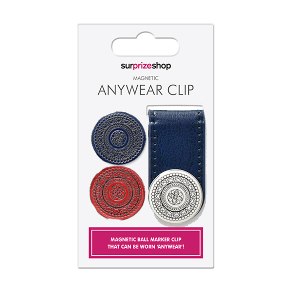 Navy Ball Golf Marker Anywear Set