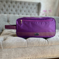 Lady Golfer Honeycomb Design Golf Shoe Bag- Purple