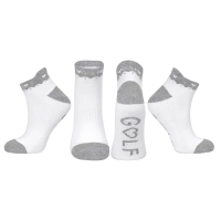 2 Pair Pack Of Grey Ladies Golf Socks