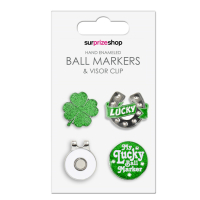 Good Luck Golf Ball Marker And Visor Clip Set
