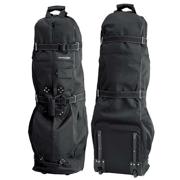 Golf Travelcover DeLuxe Version schwarz für Golftaschen und Golfschläger Golf Reisetasche
