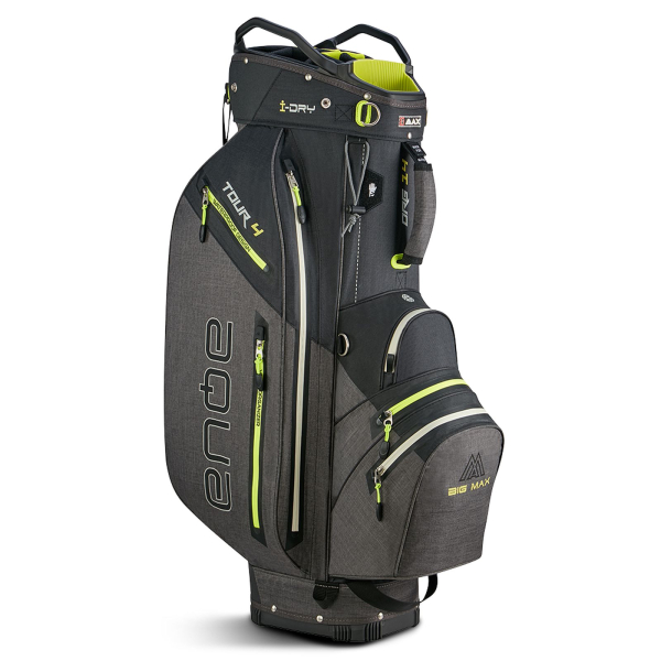 Big Max Golf Cartbag AQUA TOUR 4 Black-storm charcoal-lime