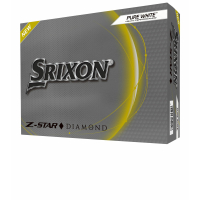 Srixon Z-Star Diamond PureWhite Golfbälle 12 Stück Weiss 3 Pieces/Schichten