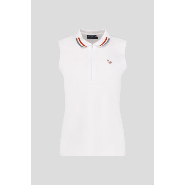 Coeurs des Cherie GREIGE & SPICY | Sleeveless Lines Polo